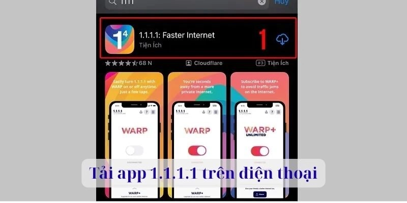 Hướng dẫn sử dụng 1.1.1.1 trên điện thoại